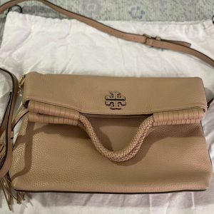 TORY BURCH Taylor Convertible Foldover Crossbody Bag Light Pink